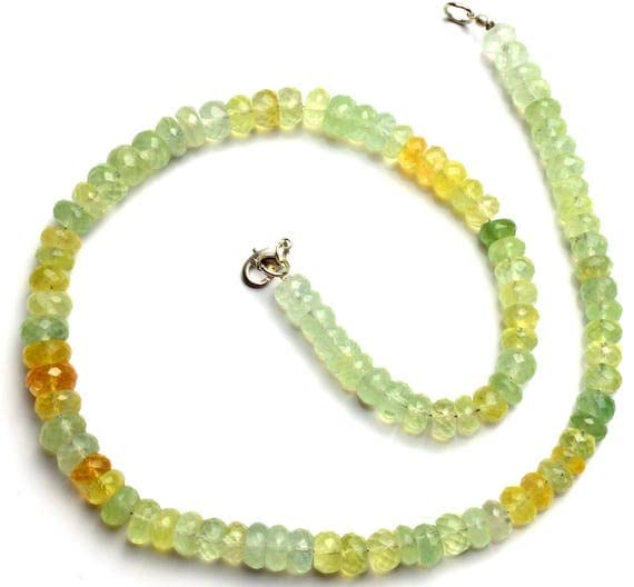 Préhnite naturelle perles facettées rondelles de 7-9mm pour enfilage et confection bijoux diy
