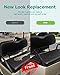 ILVGOLF Front Seat Replacement Cushions for EZGO TXT, Golf Cart Cushion Seat for EZGO TXT Front Bottom Seat Assembly, Dedicated for Front Row Seats, Black, 2 Piece Set