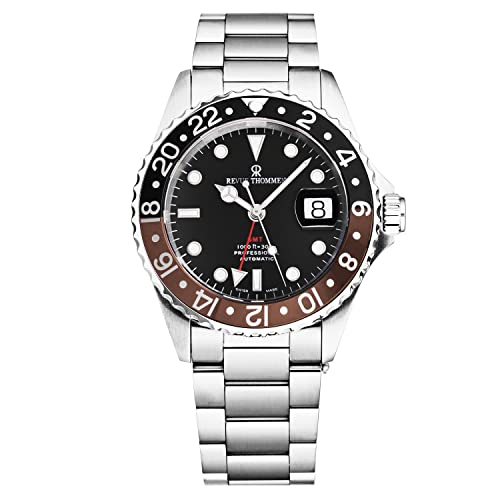 Men's 'Diver' Black Dial Black and Brown Bezel GMT Automatic Watch 17572.2139