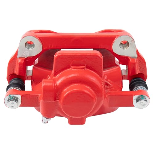 Image of TRQ Front Left Brake Caliper Performance Red Drivers Side | For 2007-2011 Mini Cooper