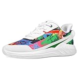 Soulsfeng Mens Running Shoes Lightweight Breathable Workout Gym Tennis Walking Graffiti Sneakers for Men 8.5 US