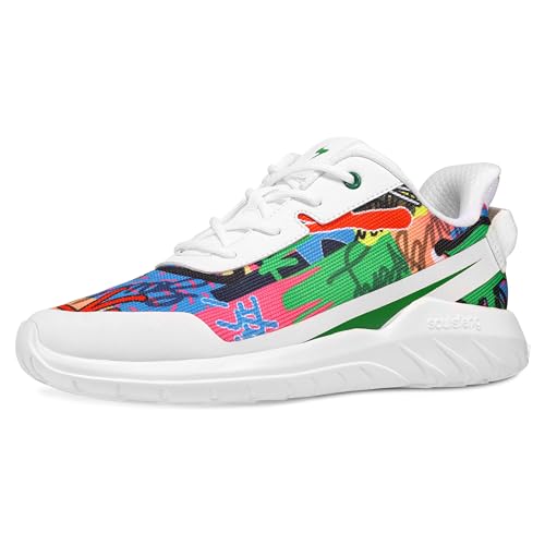 Image of Soulsfeng Mens Running Shoes Lightweight Breathable Workout Gym Tennis Walking Graffiti Sneakers for Men 10 US