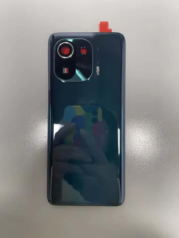 YOOOKOOO Compatible Rear Back Cover for Xiaomi Mi 11 Pro – Battery Door Housing Replacement Part (Green with Lens)