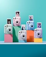 FUJIFILM instax mini 12™ Sofortbildkamera für Erwachsene | Kamera mit Sofortdruck für farbige Erinnerungen zum Anfassen – Selfiespiegel, Nahaufnahmemodus & automatische Belichtung | Pastel Blue – Ansicht 7