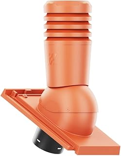 Entlüfterkamin Ecoline 150 für Tondachziegel Creaton Domino Dachziegel Lüfter Dachlüfter (naturrot)