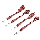 OLIMY 8 STÜCKE Retro Vögel Einzigartige Häkelnadeln Set Stricken Glatte Nadeln Werkzeuge Ergonomischer Griff