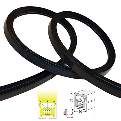 Canal de LED flexible de silicona negra 5 m IP67 miniatura 6