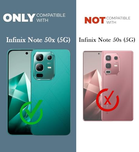 Image of Jkobi Back Cover Case for Infinix Note 50x (Shockproof with Polycarbonate Clear Panel | Professional Black)