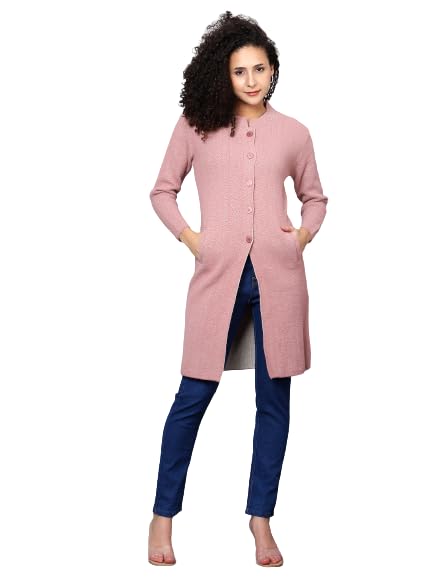 Image of Women's Winter Long Woollen Cardigan.