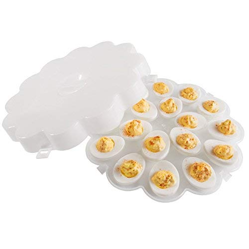 Amazon Com Wang Tong Shop Set Of 2 Deviled Egg Trays W Snapon Lids Holds 36 Eggs Deviled Egg Plates