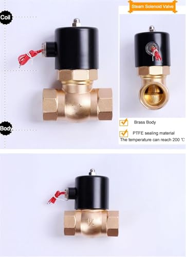 Électrovanne vapeur 220VAC 1/2 pouce normalement fermée pour haute pression - 8