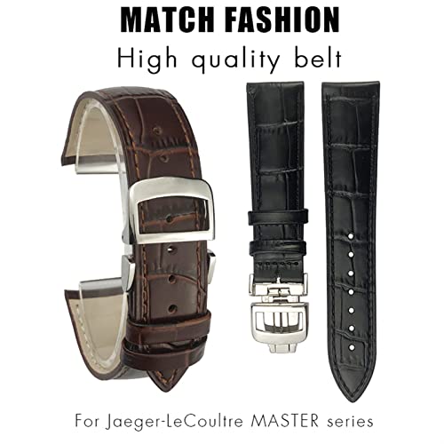 Correa de reloj de cuero de 20mm y 21mm compatible con Jaeger LeCoultre Master suave 2
