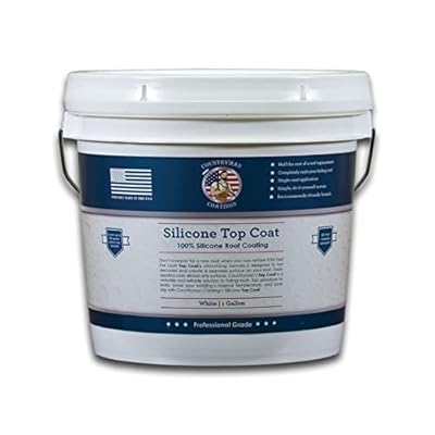 Countryman Coatings - 100% Silicone Roof Coating - Restore Your Roof in a Day - Seal Leaks, Cracks, Seams, Penetrations - Adheres to All Surfaces (1 Gallon, White)