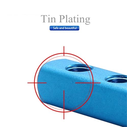 Conector rápido neumático multibloque de 10 vías en aluminio macizo 6