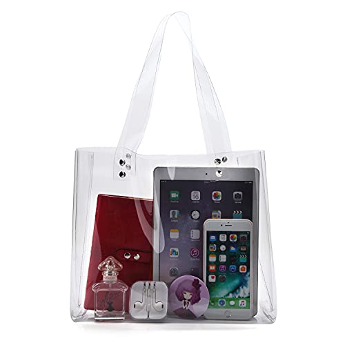 Bolso Tote transparente para mujer en PVC miniatura 2