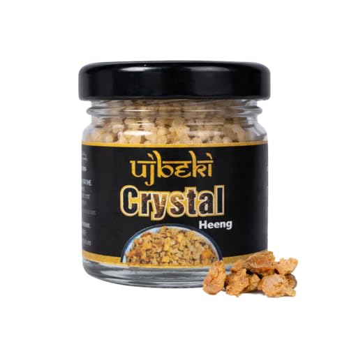 AZUNO 100% Pure Crsytal Heeng (Asafoetida) 10gm (Pack of 1, Uzbeki)