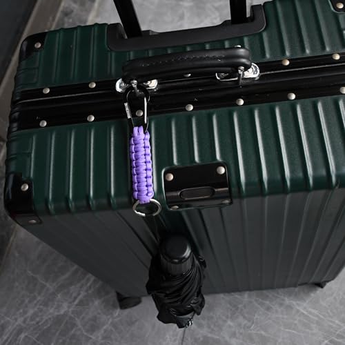 Image of BRAVESHINE Paracord Keychain Carabiner Clip, D Ring Lanyard Hanger Stroller Hook for Water Bottle, Key, Backpacks, Men, Women