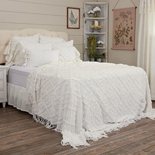 Buy Piper Classics Harmony California King Bedspread Coverlet w/Fringe, 111 L x 126 W, Farmhouse, ...