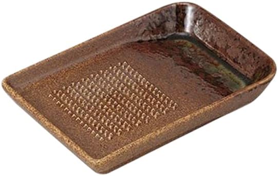 Set of 3 Grater, Shigaraku Oribe Grater, 5.2 x 3.5 x 0.8 inches (13.3 x 9 x 2.1 cm), Restaurant, Ryokan, Japanese Tableware, Restaurant, Commercial Use, Tableware
