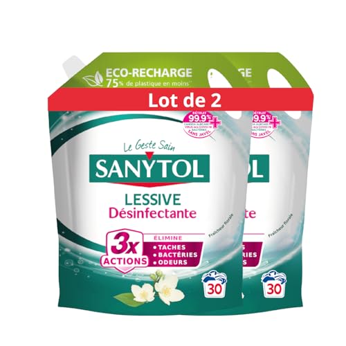 Lessive désinfectante Sanytol fraicheur florale pour le linge de toute la famille