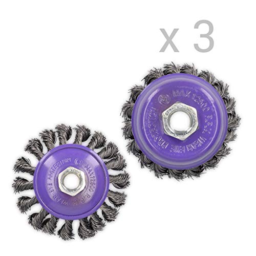 3 x spazzola conica Ø 100 mm + 3 x spazzola a