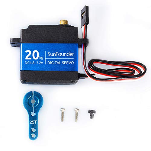 SUNFOUNDER 20KG Servo Motor High Torque Servo, TD8120MG Metal Gear Digital Servo, Aluminium Case, Control Angle 270° for RC Robot Cars