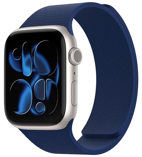 Nereides Magnet Silikon Armband Kompatibel mit Apple Watch 42mm 40mm 46mm 44mm 45mm 41mm 38mm 49mm, Damen Herren Ohne Schnalle Ersatzarmband für iWatch Series 11 10 9 8 7 6 5 4 3 2 1, Ultra SE 3 2 1