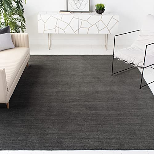 SAFAVIEH Area Rug 8x10 - Himalaya Collection - Large - Charcoal, Handmade Wool, Ideal...