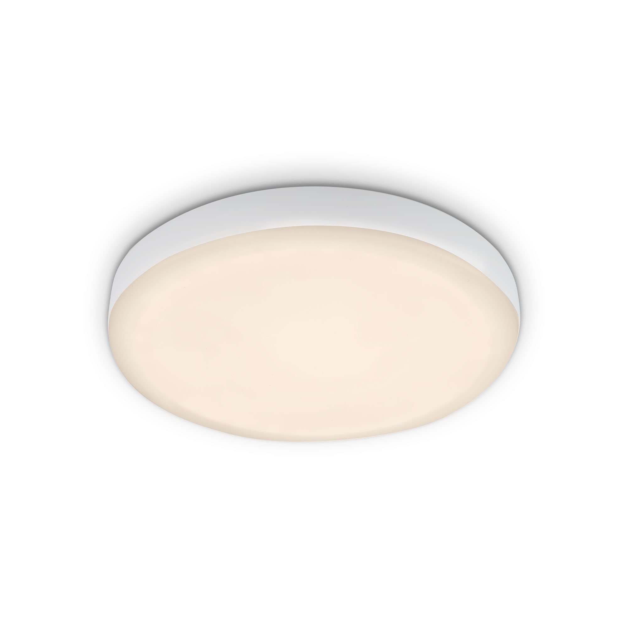 Briloner - Frameless Bathroom recessed LED Light, Bathroom recessed LED Spotlight, LED recessed IP44, Warm White Color Temperature, 6W, 700lm, 100mm, White
