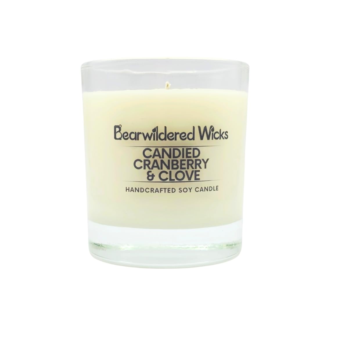 Candied Cranberry & Clove (White) Scented Candle | Hand-Poured Soy Wax | 45 Hour Burn Time | Handmade in Scotland