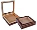 Prestige Import Group - The Chateau Glasstop Cigar Humidor - Capacity: 20 Cigars - Finish: Dark Cherry