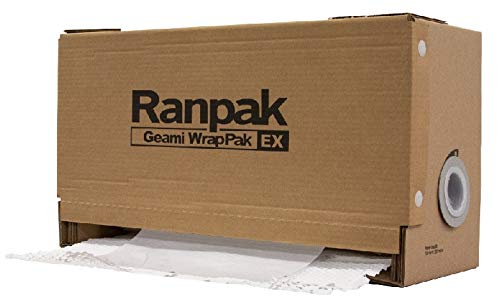 750' x 14" White/White Protective Paper Cushioning Wrap (Bubble Alternative) Geami GreenWrap WrapPak ExBox