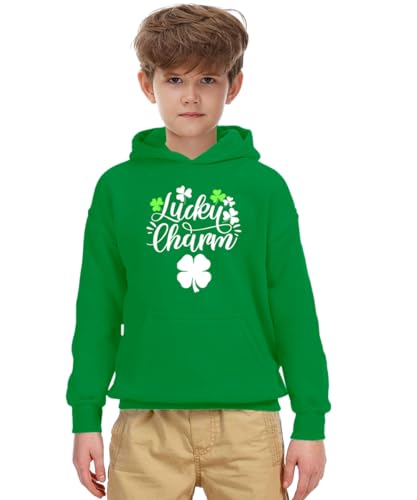 Remimi Kids St Patricks Hooded Sweatshirts Boys Green Party Dublin Scottish Pullover Hoodies 5-6 Years3