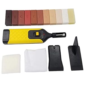 grefen Vloer Reparatie Set 19 Stks Laminaat Vloer Werkblad Meubilair Reparatie Tool Kit Snelle Stap Reparatie kit Wax Chips Krassen 11 Kleur Waxen Blokken voor Reparatie Beschadigd