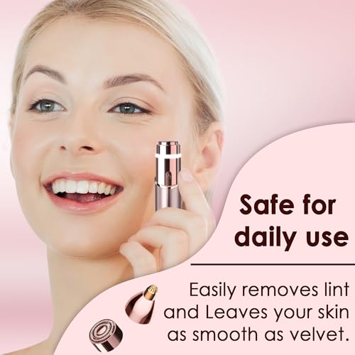 Image of Gen 3 Replacement Heads for Finishing Touch Flawless, 18K Gold Painless Facial Hair Remover Blades with Exclusive Eyebrow Trimmer Head, 1 Facial + 1 Eyebrow Replacement Heads Set for Women