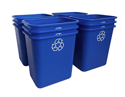 Image of United Solutions Slim 28-Quart Recycling Bins fit Small Spaces in Offices, Kitchens, dorms, and Homes with an Easy-to-Clean Design.