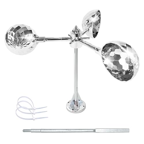 Bird Reflective Spinning Deterrent Devices for Outside Keep Birds Away Pigeon Woodpeckers Deterrent for Garden Roofs, Silver
