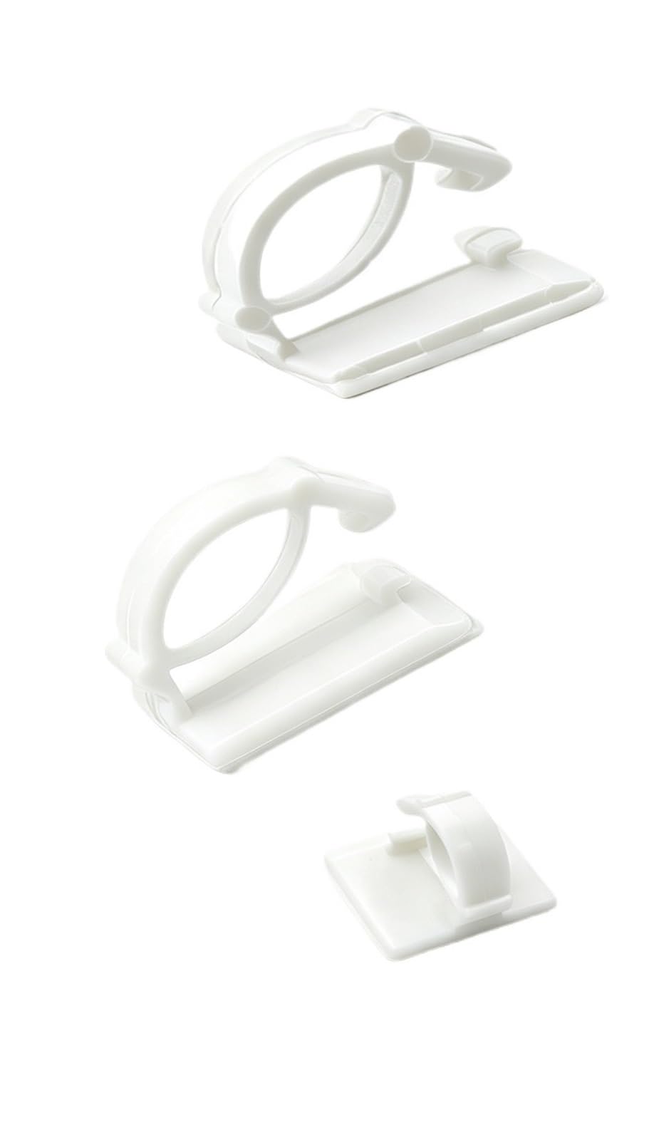 Dpnentv 10Pcs White Self-Adhesive Car Cable Clips Dash Camera Wire Fix Organizer Clamp