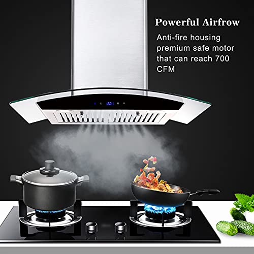 Tieasy USGD1875B Range Hood 30 Inch, Tieasy Wall Mount Kitchen Hood thumb #1