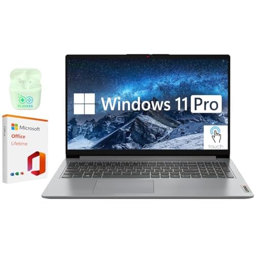 Lenovo 15.6″ FHD IdeaPad Business & Student Laptop Computer, Windows 11 Pro Laptop with Microsoft Office Lifetime License, Plusera Earphones (Intel Core i3 | Touchscreen, 40GB RAM | 1TB SSD)