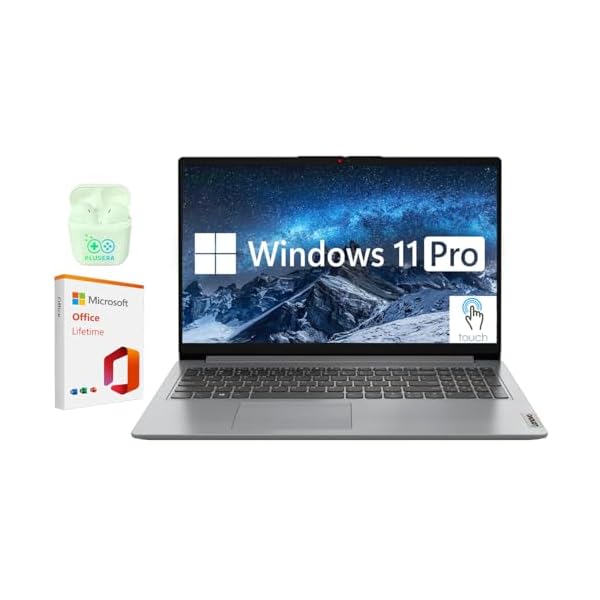 Lenovo 15.6″ FHD IdeaPad Business & Student Laptop Computer, Windows 11 Pro Laptop with Microsoft Office Lifetime License, Plusera Earphones (Intel Core i3 | Touchscreen, 40GB RAM | 1TB SSD)