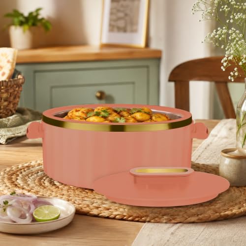 Image of Trueware Celebration Inner Steel Casserole 2300 ML | PU Insulated | BPA Free | Odour Proof | Food Grade| Ideal for Chapatti | Roti | Curd Maker | Thermoware | Hot Pot