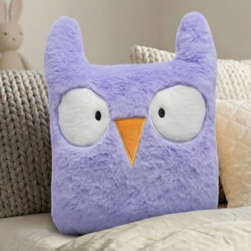 Image of Mirada Owl Face Soft Toy - Purple | Adorable Owl Design for Kids' Room Decor | Soft and Cozy Face Soft Toy -30 cm