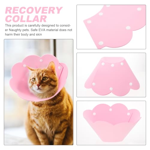 Image of Cat Recovery Collar, Cat Recovery Collar Protective Cone Licking Neck Cone Kitten Pet Eva -Scratch