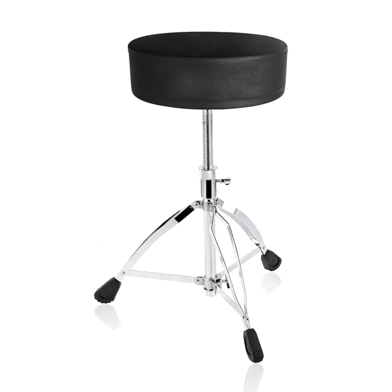 Softline Pro SP38-C Heavy Duty Drum Throne Round Padded Drum Seat Stool Double-braced Anti-Slip Legs Worm Screw Adajustable Height for Adult Drummers-image-20