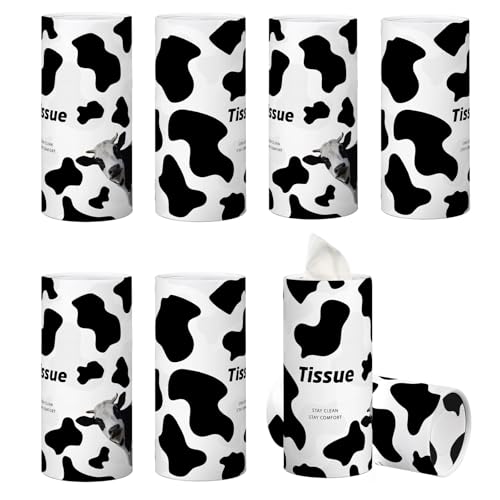 Porta pañuelos para carro diseño vaca 8 piezas