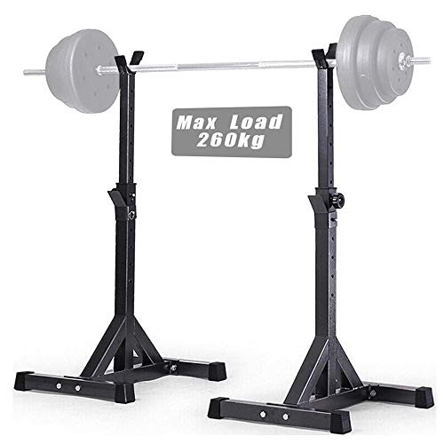 OTQEFTN Dumbbell Rack Home Workout Gym Adjustable Squat Rack Stands Split Bench Press Frame Strength Training Fitness Barbell Power Weight Bench Support Multifunction Sturdy Durable Max Load 26