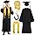 Graduation Gown Adults Set, Graduation Cap and Gown 2025, Unisex Graduation Tassel Stole for 2025 Bachelor High School (S)