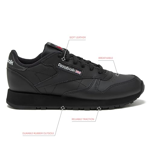 reebok classic leather girls amp boys shoes for kids toddler little kid or big kid sneakers black 13 little kid