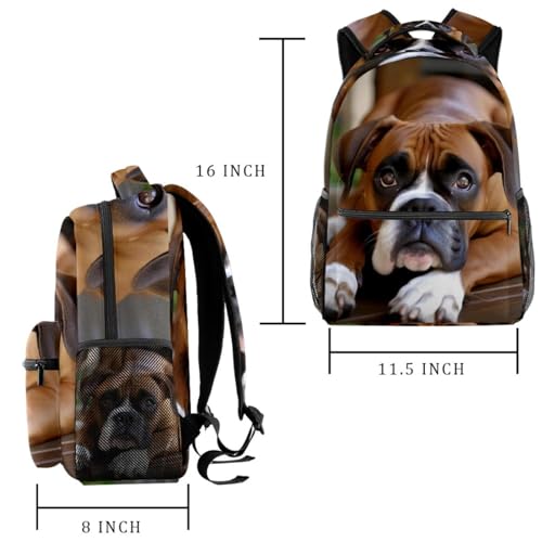 Travel Backpack,Work Backpack,Boxer Dog on the Grass,Back Pack2